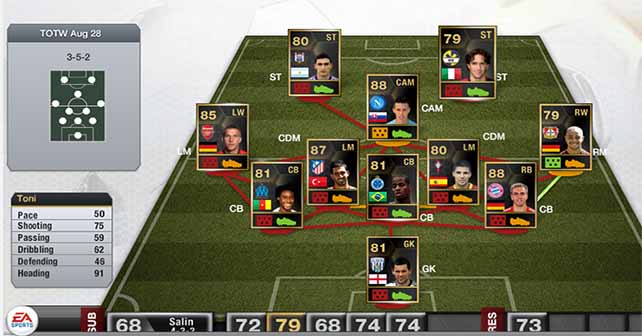 FIFA 13 Ultimate Team - TOTW 50