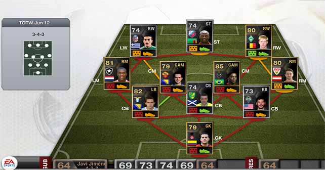 FIFA 13 Ultimate Team - TOTW 39
